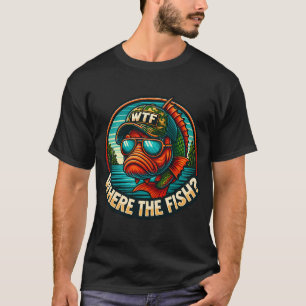 Weekend Forecast Fishing - Minimalist Retro Angler T-Shirt