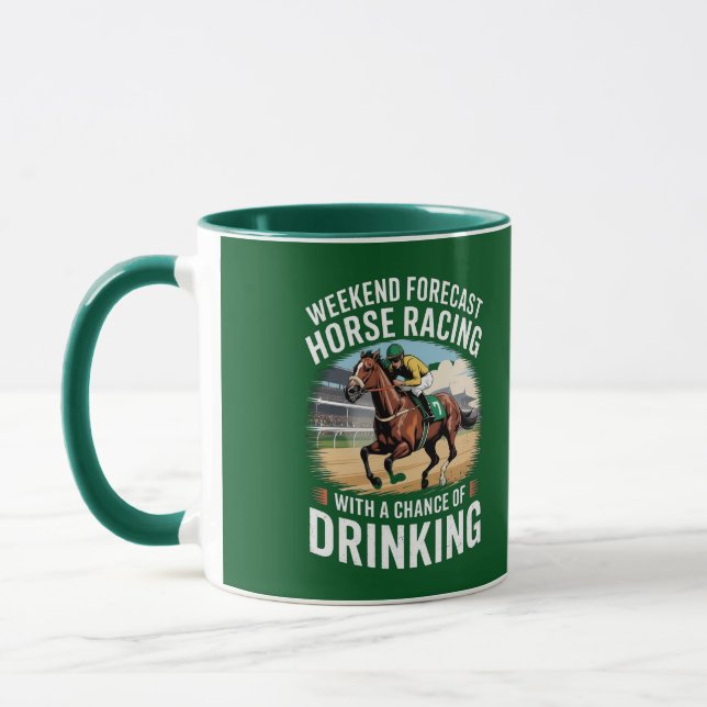 Weekend Forecast Horse Racing Mug (Left)