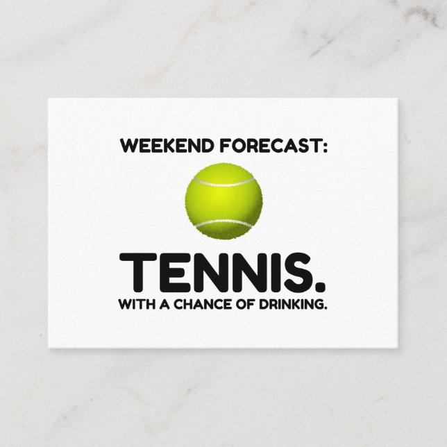 WEEKEND FORECAST TENNIS BUSINESS CARD (Front)