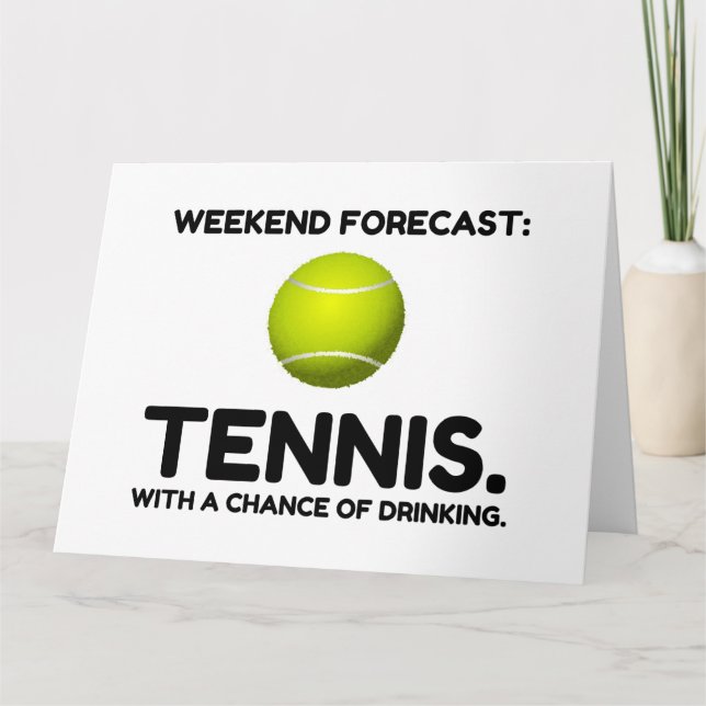 WEEKEND FORECAST TENNIS THANK YOU CARD (Front)