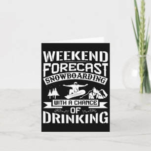 Weekend Forecast Vintage Winter Sports Snowboardin Card