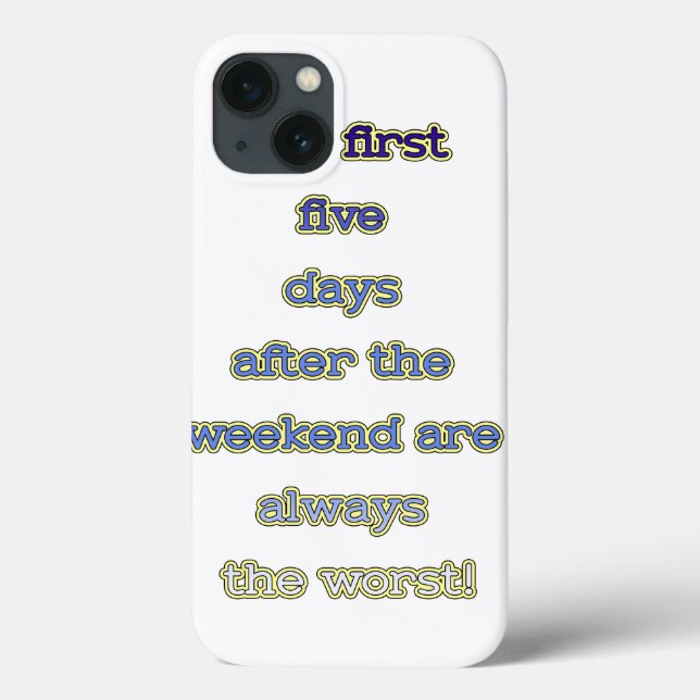 Weekend funny text Case-Mate iPhone case (Back)