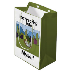 Weekend Getaway Retreating Into Myself Party Medium Gift Bag