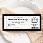 Weekend Getaway Surprise Gift Ticket Voucher Invitation<br><div class="desc">Escape the everyday and indulge in a customisable Weekend Getaway Voucher Invitation. Treat your loved ones to a relaxing and memorable retreat. Personalise the details and surprise them with the perfect gift for adventure and relaxation. Let the journey begin!</div>