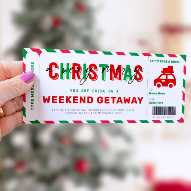 Weekend Getaway Voucher Christmas Gift Ticket (Creator Uploaded)