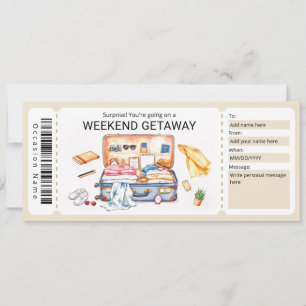 Weekend Getaway Voucher Invitation