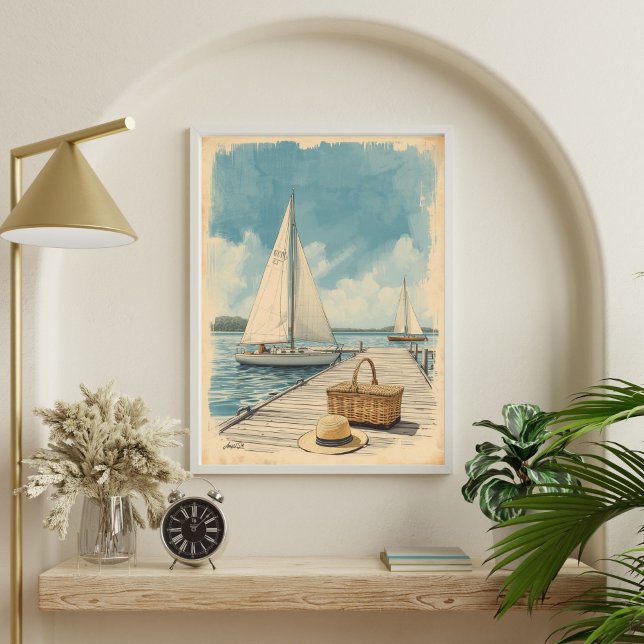 Weekend in the Hamptons – Retro East Coast Seaside Poster (Creator Uploaded)