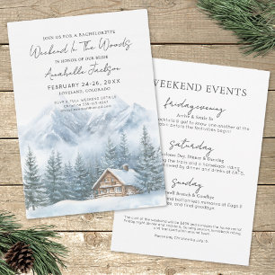 Weekend In The Woods Bachelorette Party Invitation