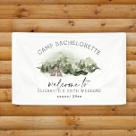 Weekend in the Woods Camping Bachelorette Banner<br><div class="desc">This design features a beautiful watercolor forest. Get ready for a fun weekend in the mountains with this collection!</div>