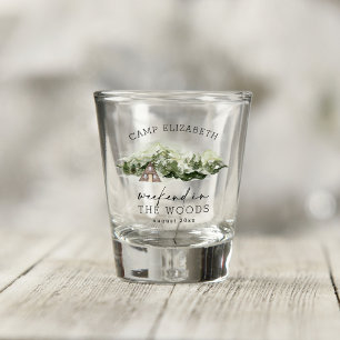 Weekend in the Woods Camping Bachelorette Shot Glass