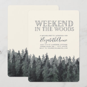 Weekend in the Woods Party Invitation