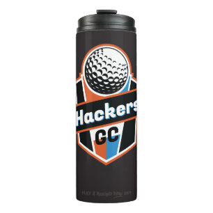 Weekend League Scramble Add Team Name Hackers Logo Thermal Tumbler
