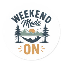 Weekend Mode ON Mountain Sunset Relaxation Design