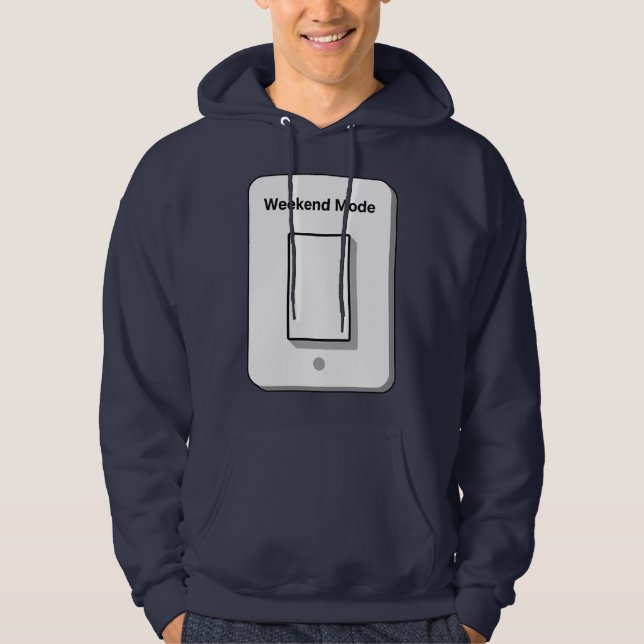 Weekend Mode Toggle Minimal UI Design  Hoodie (Front)