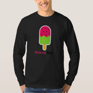 Weekend Mode Watermelon Icecream For Beach Fun T-Shirt