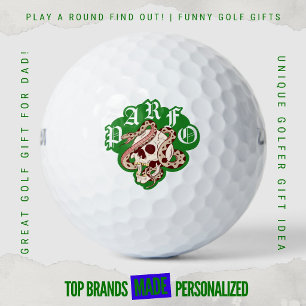 Weekend Money Game Edgy Skull Snake Logo Golf Balls