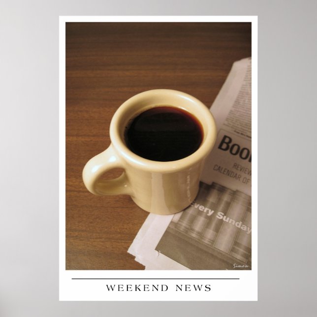 Weekend News - Send Coffee Art Poster (Front)