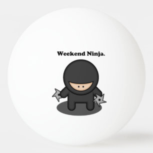 Weekend Ninja Funny Cute Japan Cartoon Ping Pong Ball
