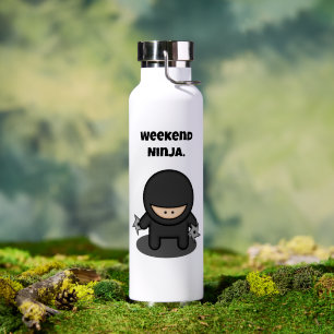 Weekend Ninja Funny Cute Japan Cartoon Water Bottle
