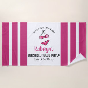 "Weekend on the Water" Bachelorette Party Beach Towel