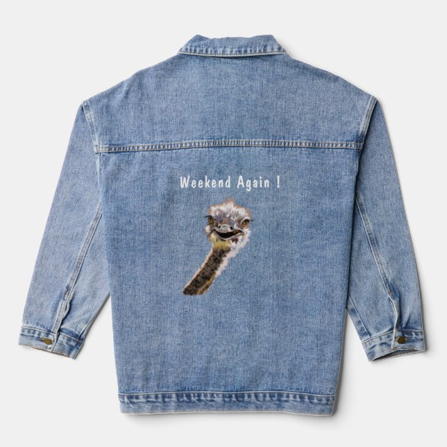 Weekend Ostrich Denim Jacket (Back)
