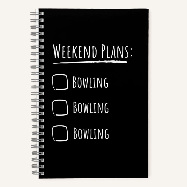 Weekend Plans Bowling Notebook (Front)