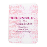 Weekend Social club pink glitter bachelorette part