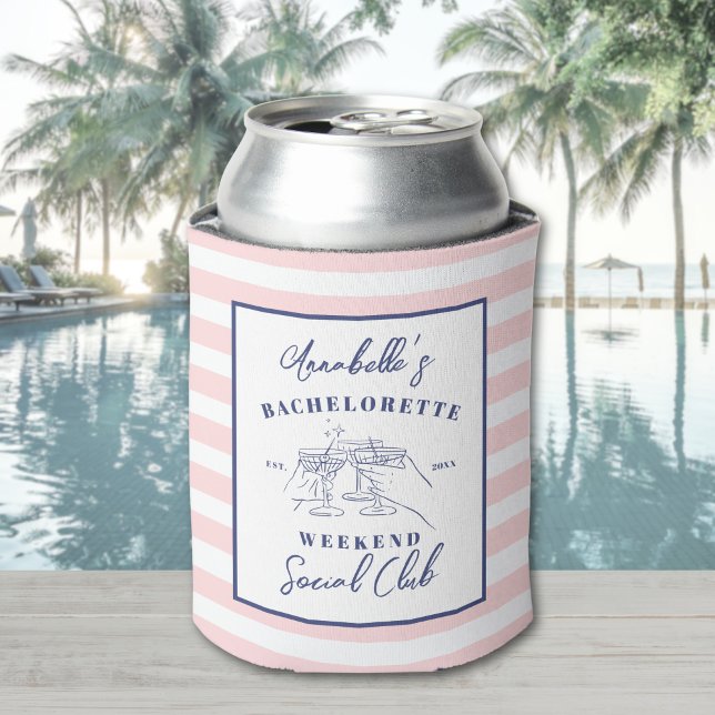 Weekend Social Club Preppy Bachelorette Party Can Cooler (Weekend Social Club Preppy Bachelorette Party Can Cooler)