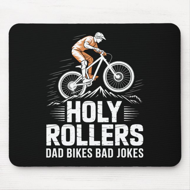 Weekend Tree Line View Mountain Biking Dad  Mouse Pad (Front)