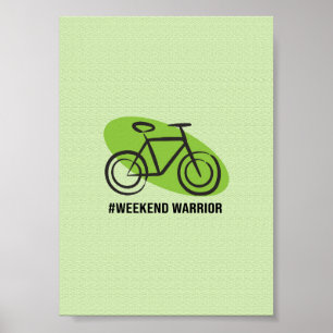 Weekend Warrior Bicycle - Minimalist Cycling Poster