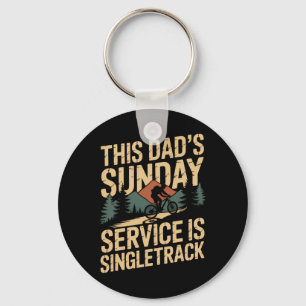 Weekend Woods Explorer Mountain Biking Dad Key Ring