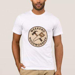 Weekend Woodworker Carpentry Tools Badge T-Shirt
