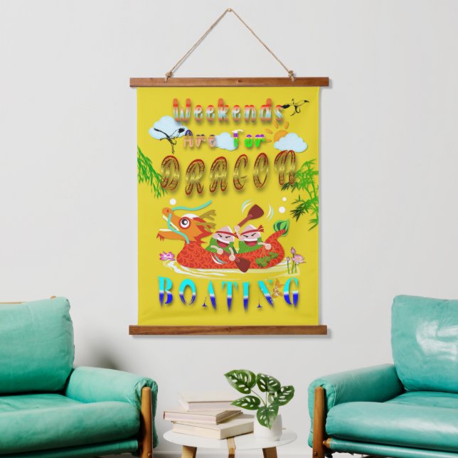 Weekends Are For Dragon Boating Hanging Tapestry (Living Room)
