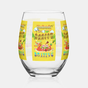 Weekends Are For Dragon Boating Stemless Wine Glass