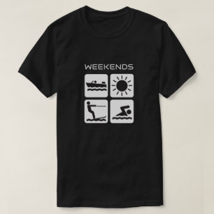 weekends boat water ski lake icon  T-Shirt