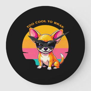 Weekends Coffee Dogs Coffee Lover Large Clock