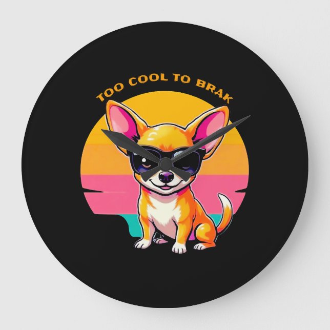 Weekends Coffee Dogs Coffee Lover Large Clock (Front)