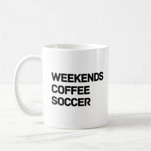 Weekends Coffee & Soccer Comfort Colours Mug