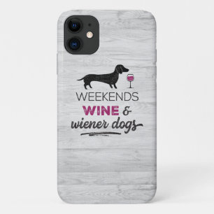 Weekends Wine & Wiener Dogs Case-Mate iPhone Case