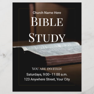 Weekly Bible Study Gathering Church Event Flyer