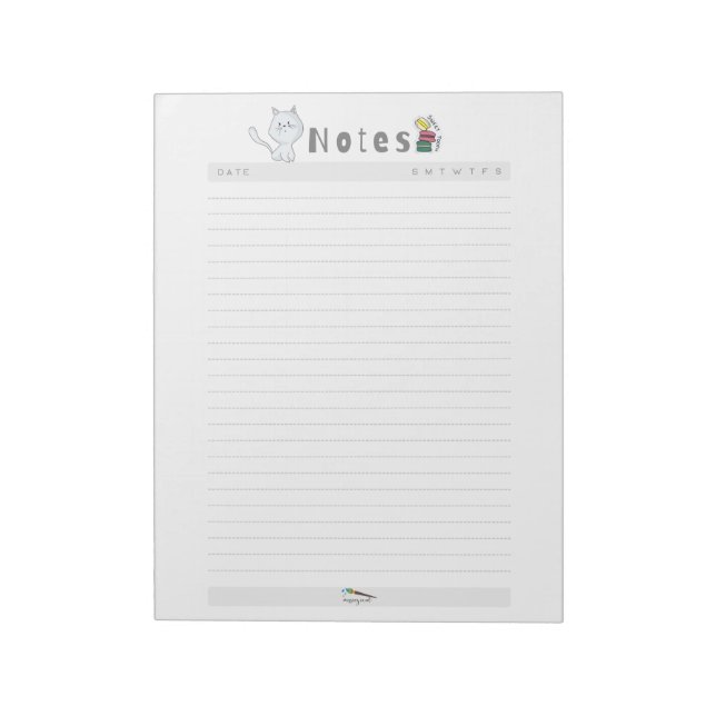 Weekly Cat Notespad Notepad (Rotated)