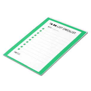 Weekly Checklist Planner Notepad