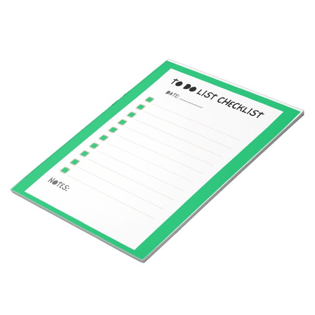 Weekly Checklist Planner Notepad (Angled)