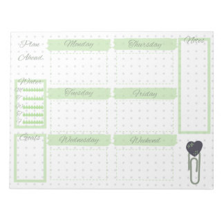 Weekly Desk Planner Notepad