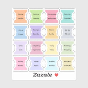 Weekly Index Tab Journal Divider Colorful Foldable