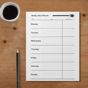 Weekly Meal Planner Notepad