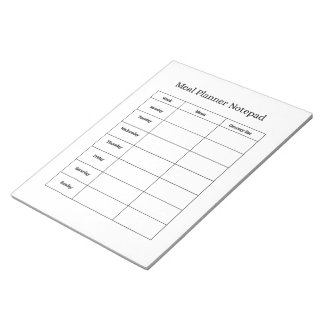 Weekly Meal Planner Notepad