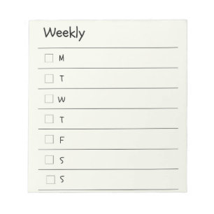 Weekly Organise Your Week in Style Notepad