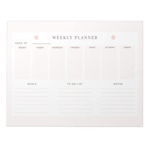Weekly Planner 8.5x11 Notepad