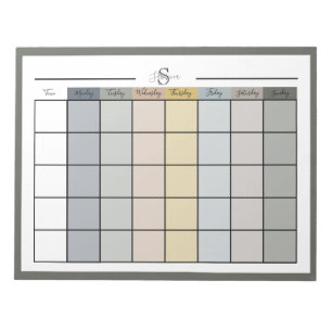 Weekly Planner Daily Colour Combo 1  Notepad